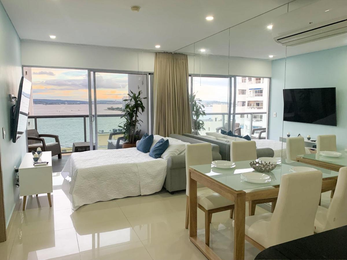CartagenaOceanview Escape Pool, Jacuzzi & Gym In Bocagrandeアパートメント エクステリア 写真