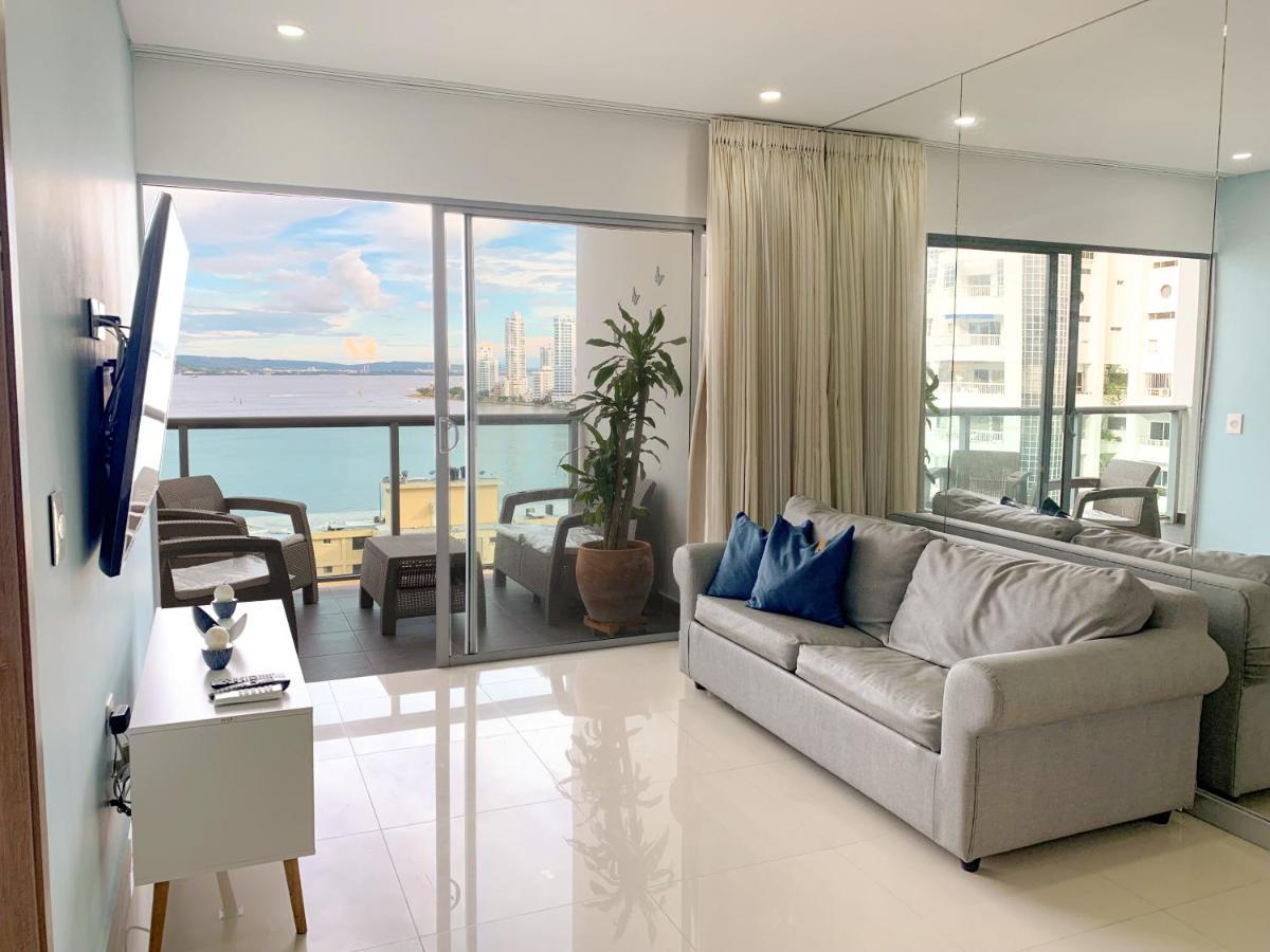 CartagenaOceanview Escape Pool, Jacuzzi & Gym In Bocagrandeアパートメント エクステリア 写真