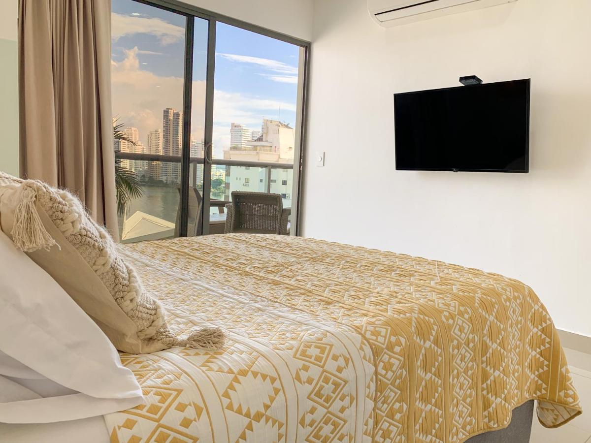 CartagenaOceanview Escape Pool, Jacuzzi & Gym In Bocagrandeアパートメント エクステリア 写真