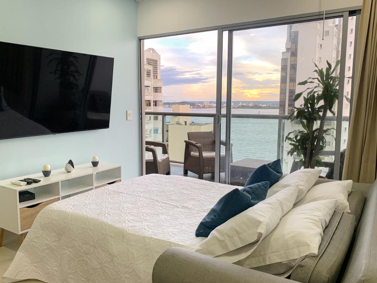 CartagenaOceanview Escape Pool, Jacuzzi & Gym In Bocagrandeアパートメント エクステリア 写真