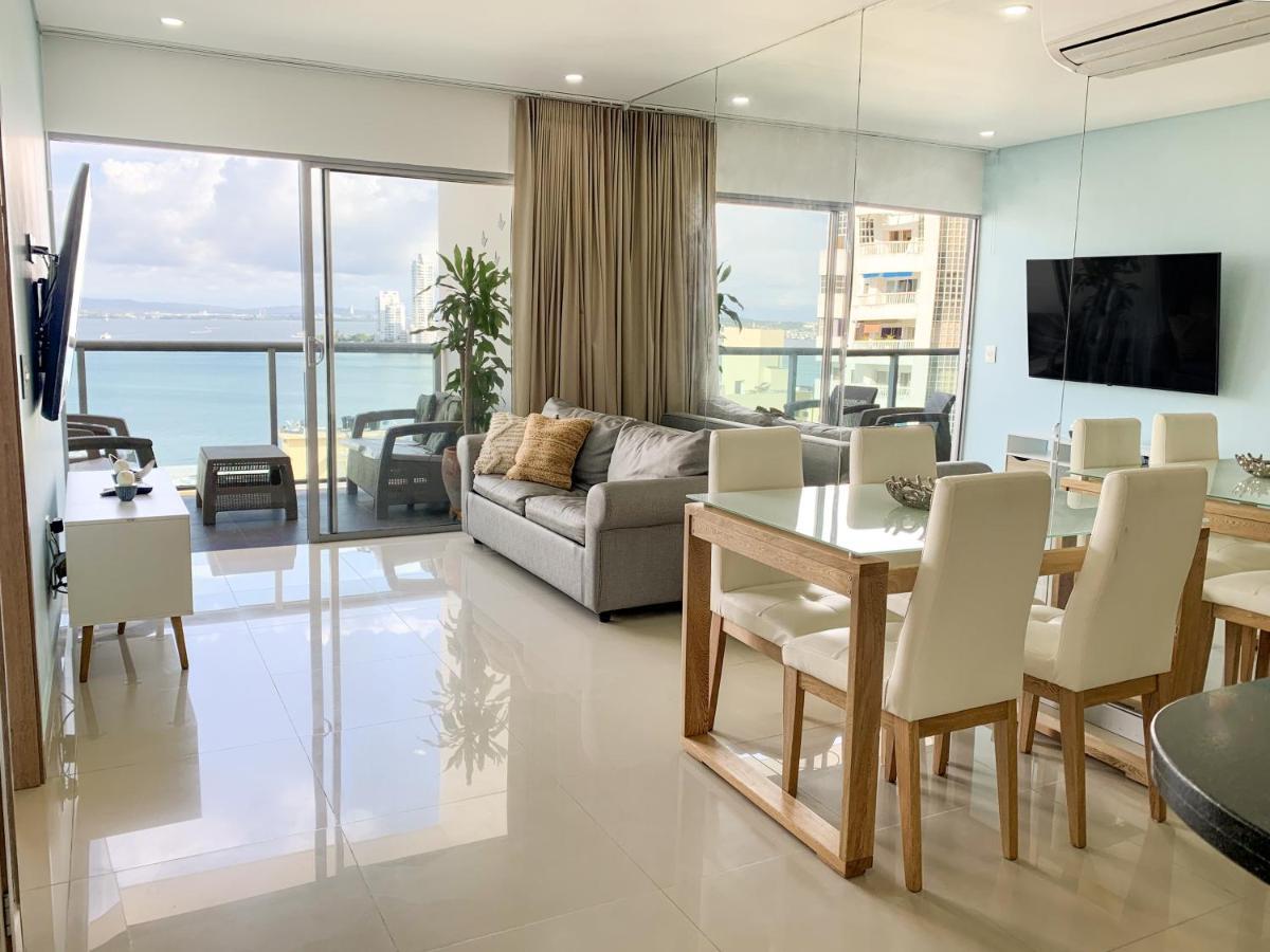 CartagenaOceanview Escape Pool, Jacuzzi & Gym In Bocagrandeアパートメント エクステリア 写真