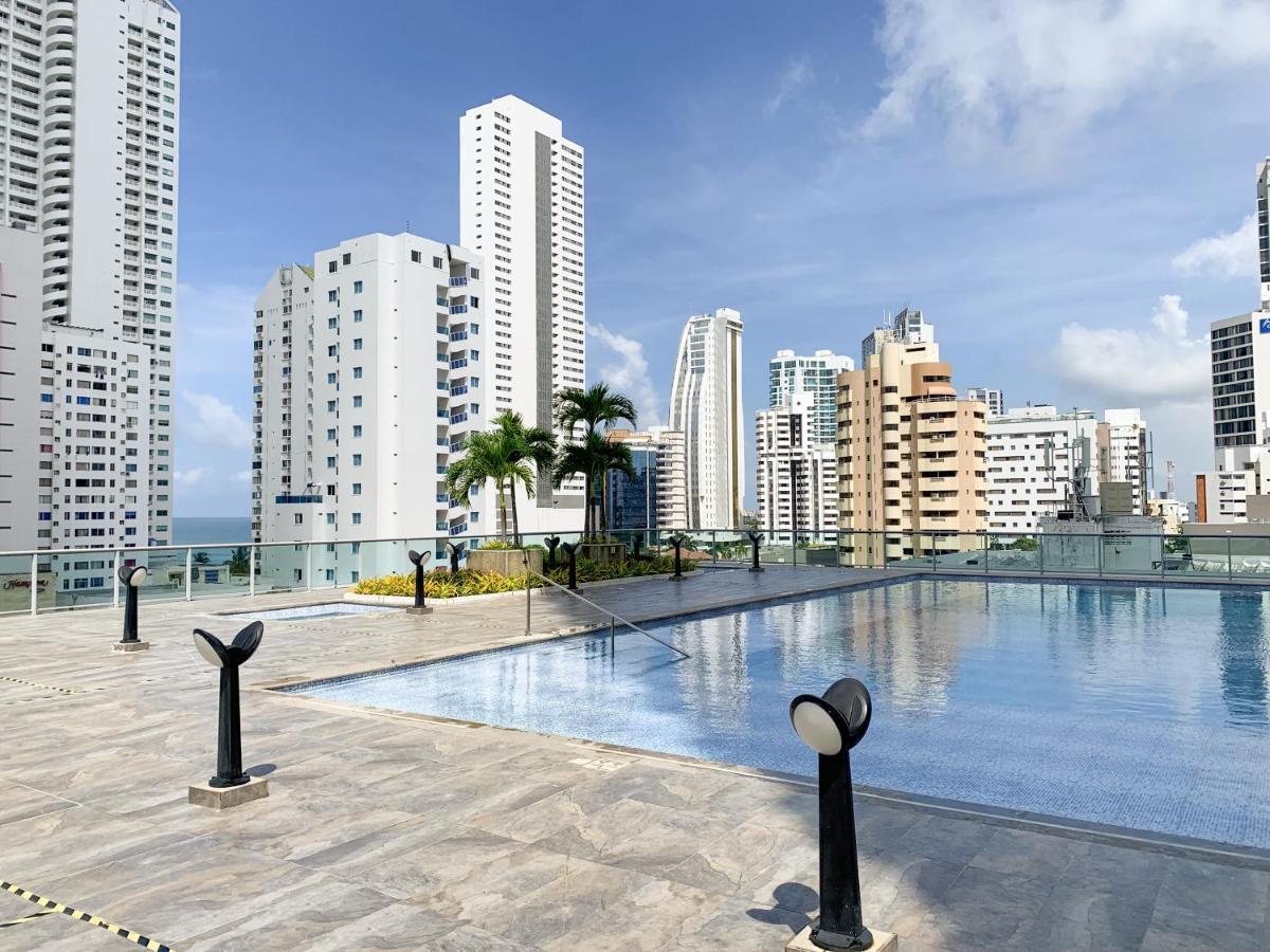 CartagenaOceanview Escape Pool, Jacuzzi & Gym In Bocagrandeアパートメント エクステリア 写真