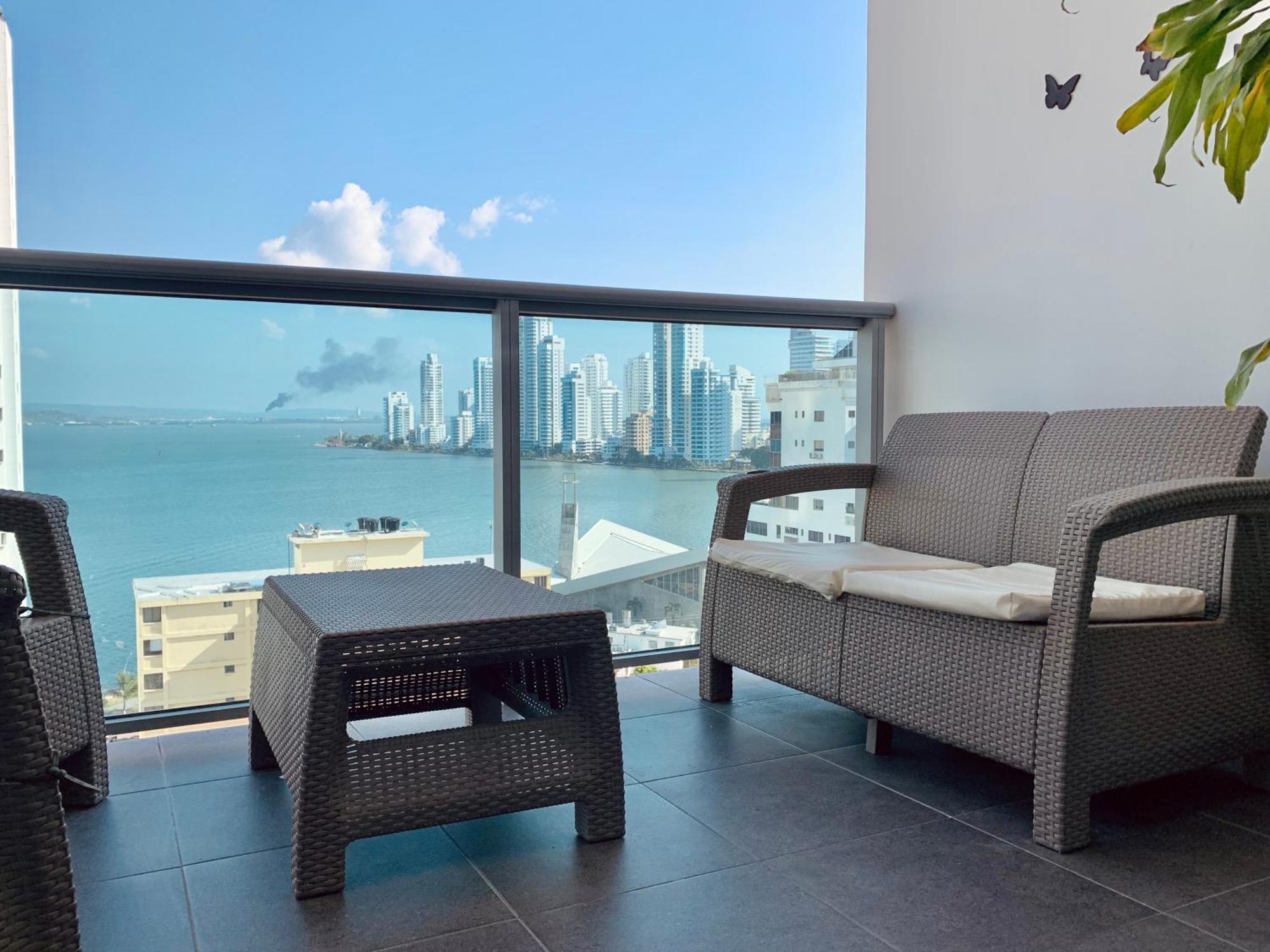 CartagenaOceanview Escape Pool, Jacuzzi & Gym In Bocagrandeアパートメント エクステリア 写真