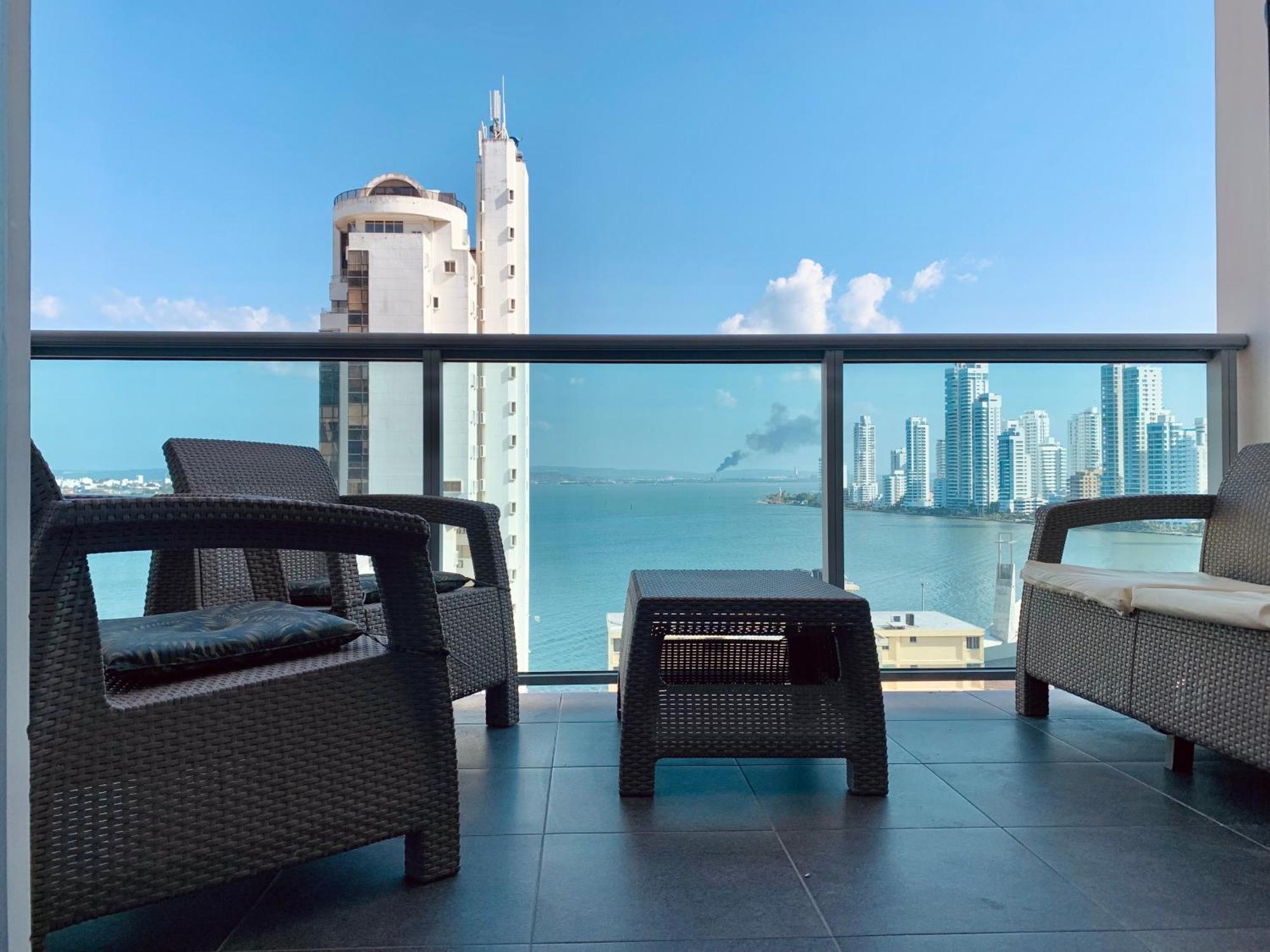 CartagenaOceanview Escape Pool, Jacuzzi & Gym In Bocagrandeアパートメント エクステリア 写真